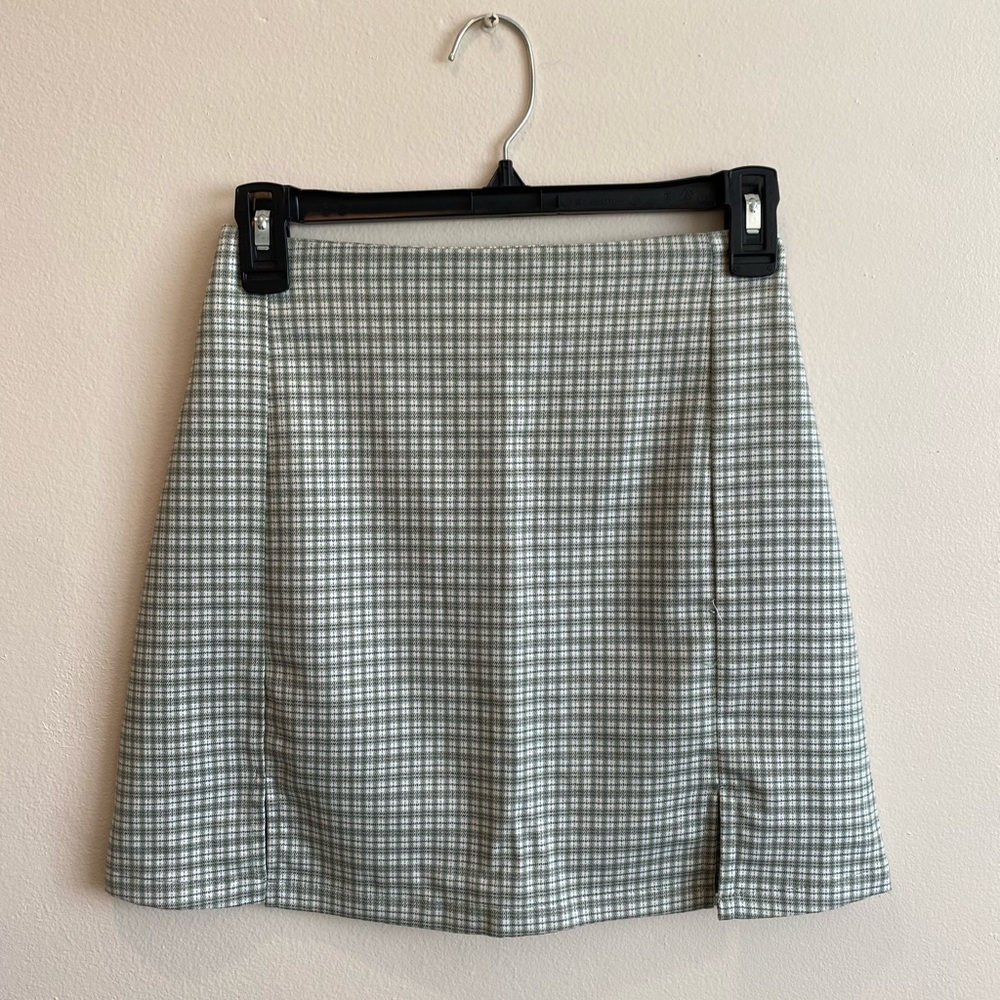 Brandy Melville gingham mini skirt